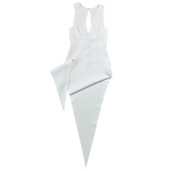 Nova Luxe Fashion Nova White Bandage Asymmetrical Bachelorette Body Con Dress M - Picture 5 of 12